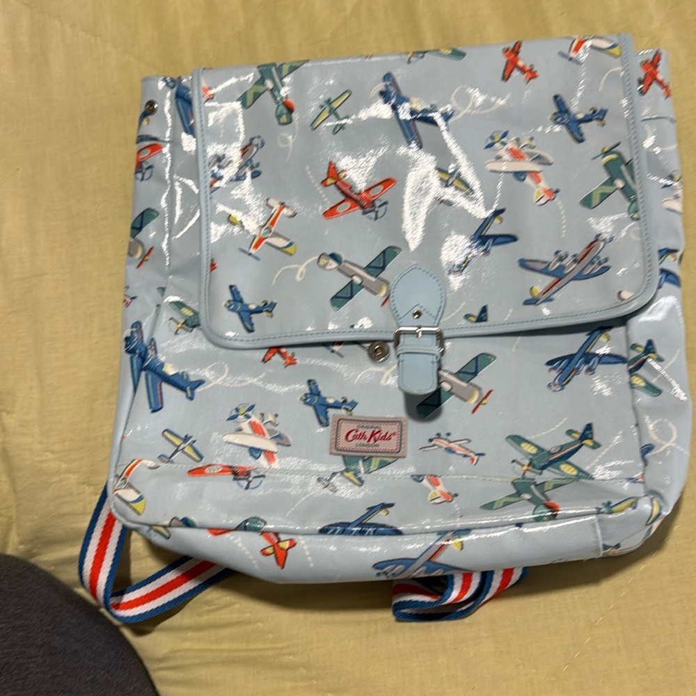 Cath Kidston Blue airplanes  Print Backpack